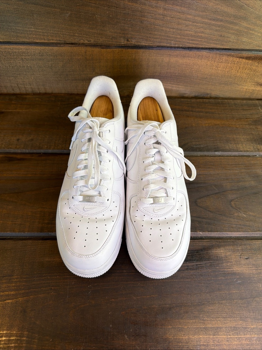 Nike Air Force 1 x Supreme Box Logo Low White Sneakers Shoes Men Size 13